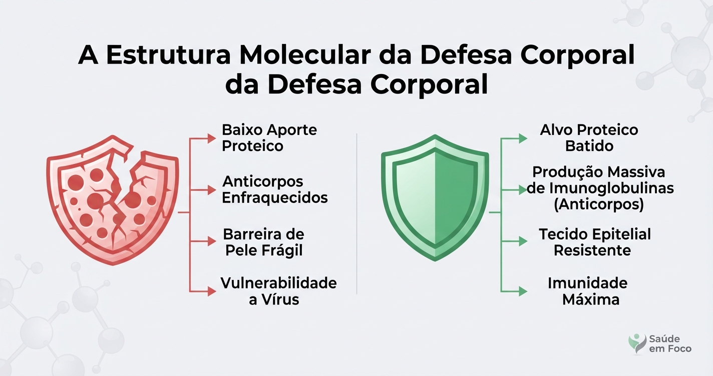 A Primeira Linha de Defesa: Por que a Proteína é Mais Importante para a sua Imunidade do que a Vitamina C
