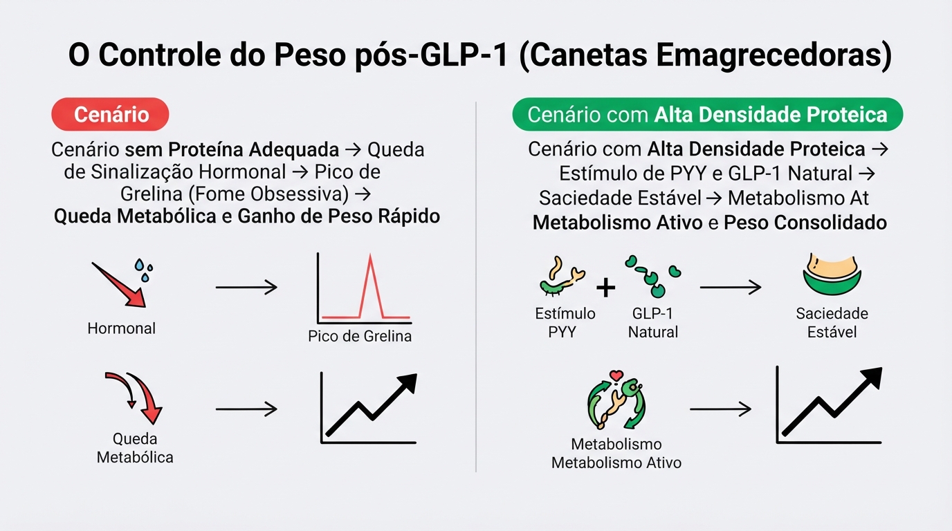 A Síndrome do Rebote Nutricional: Como a Proteína Previne o Ganho de Peso pós-Interrupção de Canetas Emagrecedoras