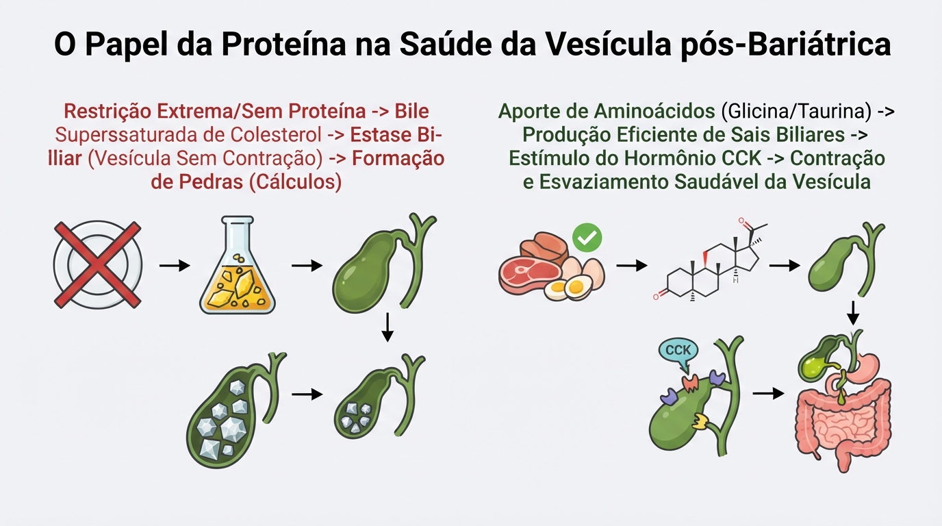 Proteção Hepato-Biliar: O Papel Oculto das Proteínas na Prevenção de Pedras na Vesícula pós-Cirurgia Bariátrica