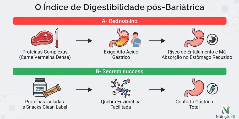 Além do Volume Como a Taxa de Digestibilidade dita o Sucesso da Absorção Proteica no Estômago Bariátrico