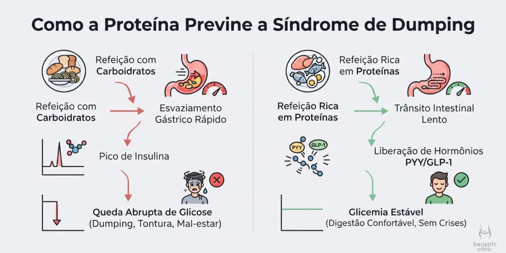 Síndrome de Dumping Como as Escolhas Proteicas Protegem o Paciente Bariátrico de Crises Pós-Prandiais