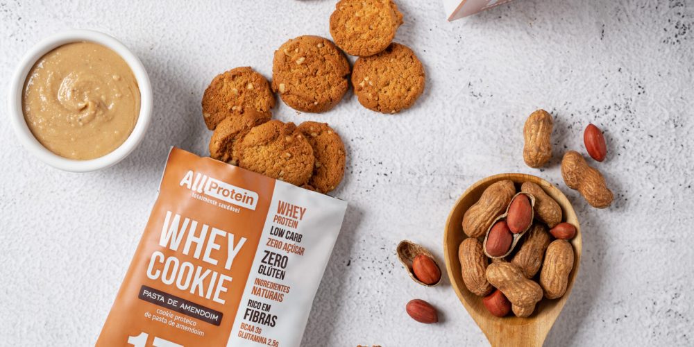 cookie proteico all protein de amendoim para substituir doces
